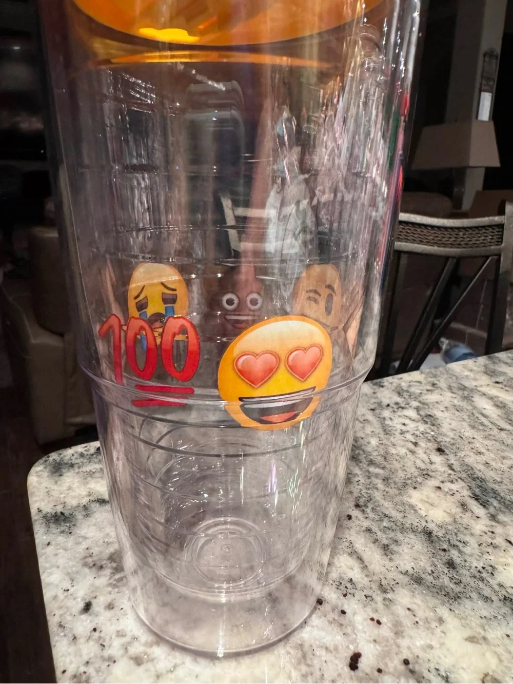 I Speak Fluent Emoji Yellow Lid Tumbler